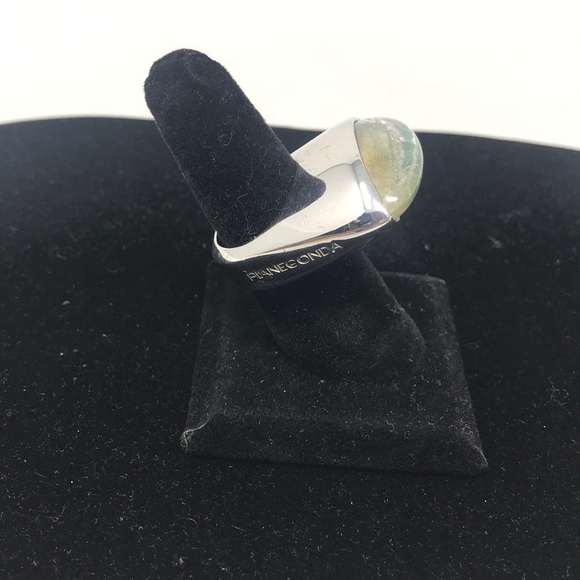 PIANEGONEA sterling silver green stone Cocktail ring - Picture 2 of 8